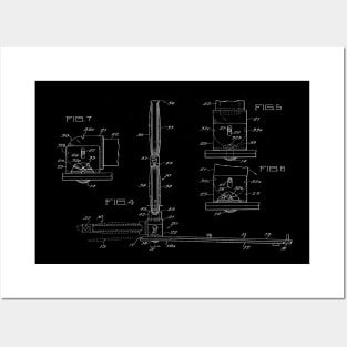 Foldable Highway Warning Signals Vintage Patent Hand Drawing Posters and Art